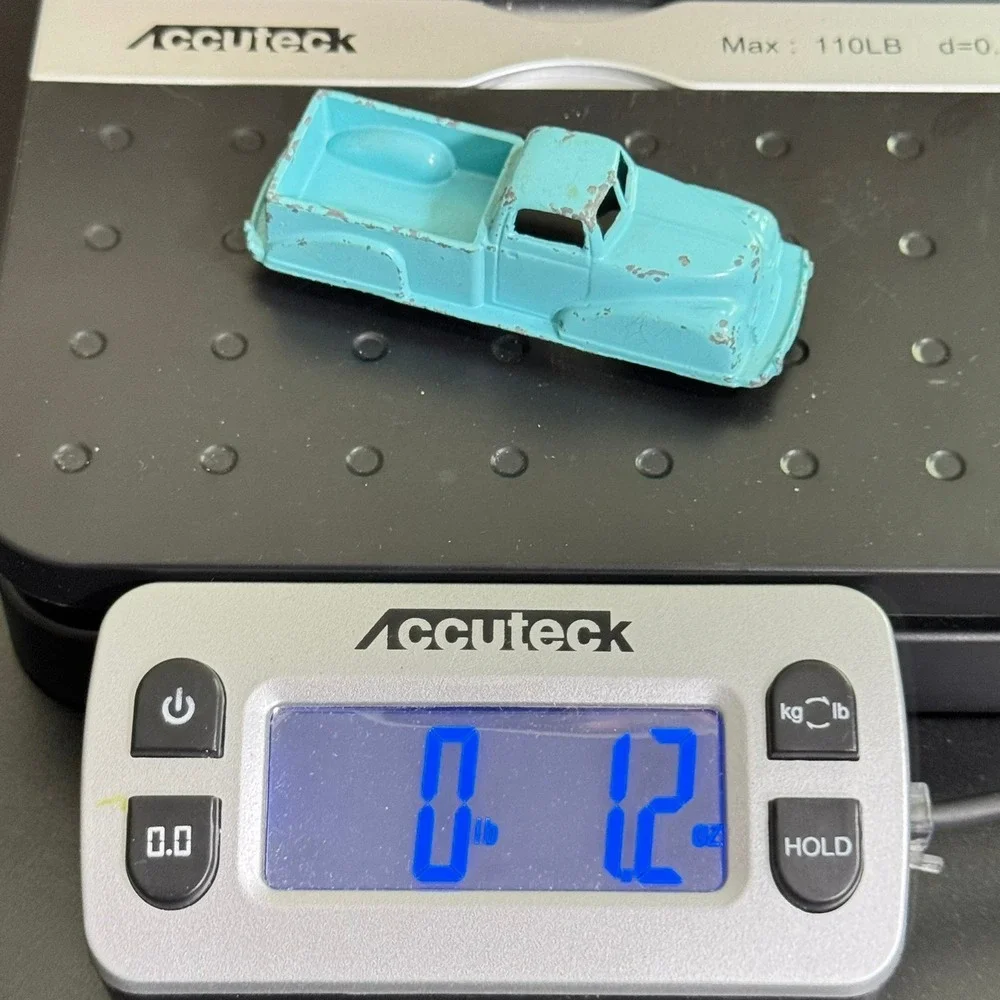 Vintage Renwal No 14 Pickup Truck Diecast Metal Toy Turquoise Blue USA Made 3